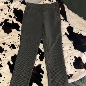 Women’s black and white dress pants joggers